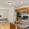 kitchen and living room on wood-style flooring