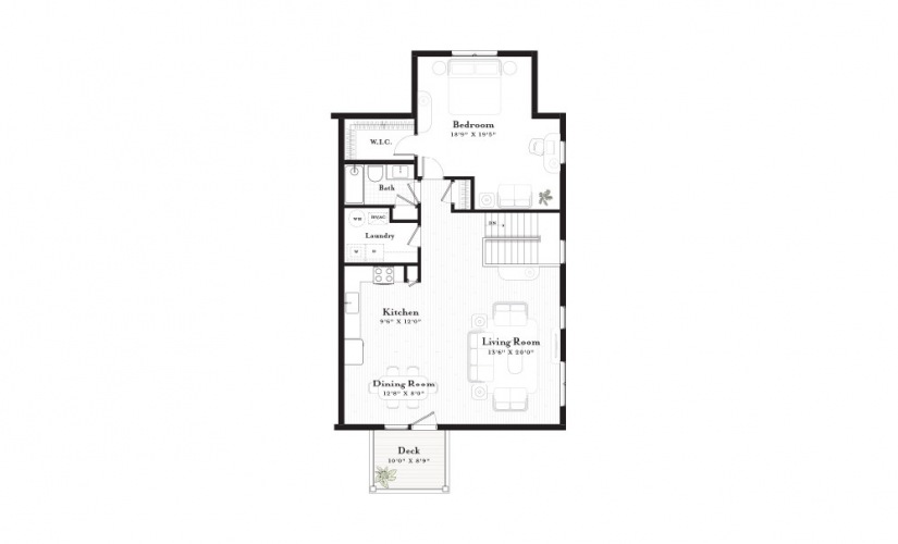 Chatham - 1 bedroom floorplan layout with 1 bathroom and 1817 square feet