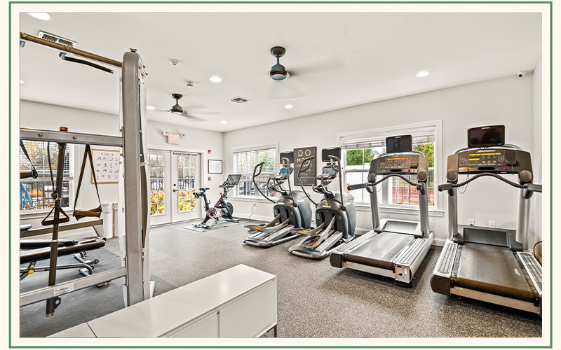 gym with exercise equipment