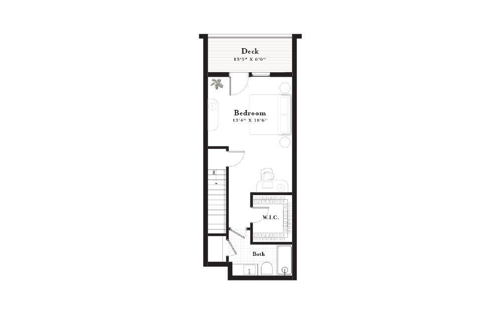 Hyannis - 1 bedroom floorplan layout with 1.5 bathroom and 2032 square feet (Floor 3)